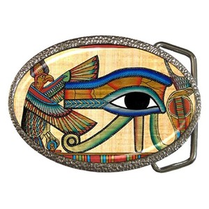 Red Egyptian God Eye of Ra Horus Cuff Beanie Knit Cap Ancient Egypt Sun God Goth