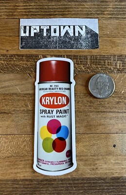 Mike Pyro Vintage Krylon Can Sticker American Beauty Red Graffiti Slap Paint