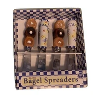 Rite Lite Set of 4 Bagel Spreaders, Cheese  Stainless Steel