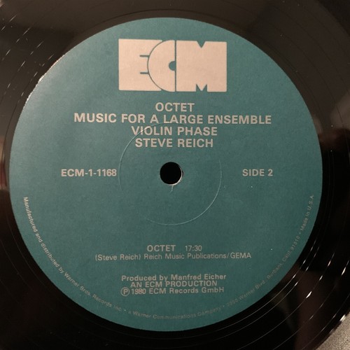 STEVE REICH - Octet, Music for a Large Ensemble, Violin Phase - ECM ST LP 1980 - Picture 7 of 7