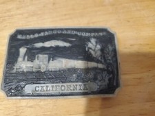 Wells Fargo And Company California Train Belt Buckle Vintage