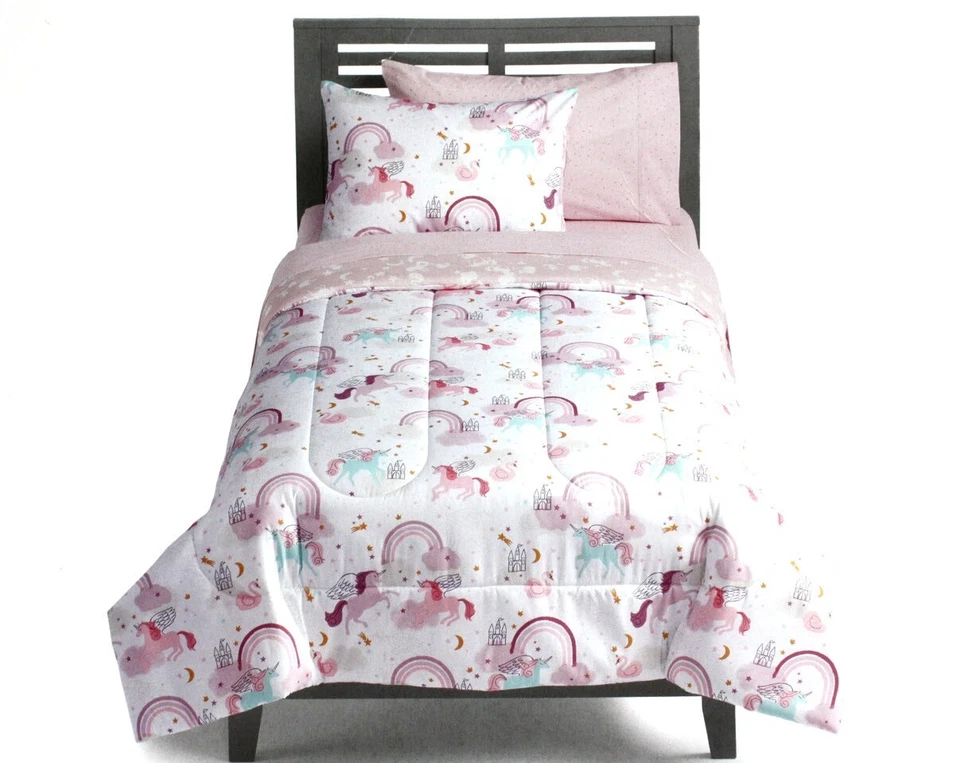 6 piezas - Edredón Isabella UNICORN PRINCESS + Falsa + Sábanas + Púrpura PEGASO - GEMELO Foto 2 de 4
