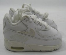 Nike Air Max 90 Leather TD White Sneakers 833416 100 TODDLER SIZE 3 C