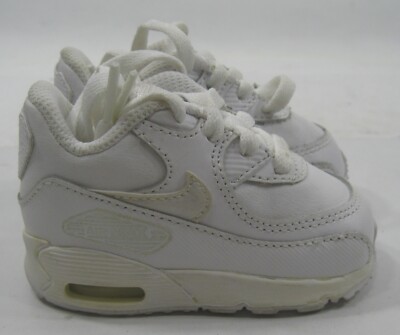 Nike Air Max 90 Leather (TD) White Sneakers 833416 100 TODDLER SIZE C 