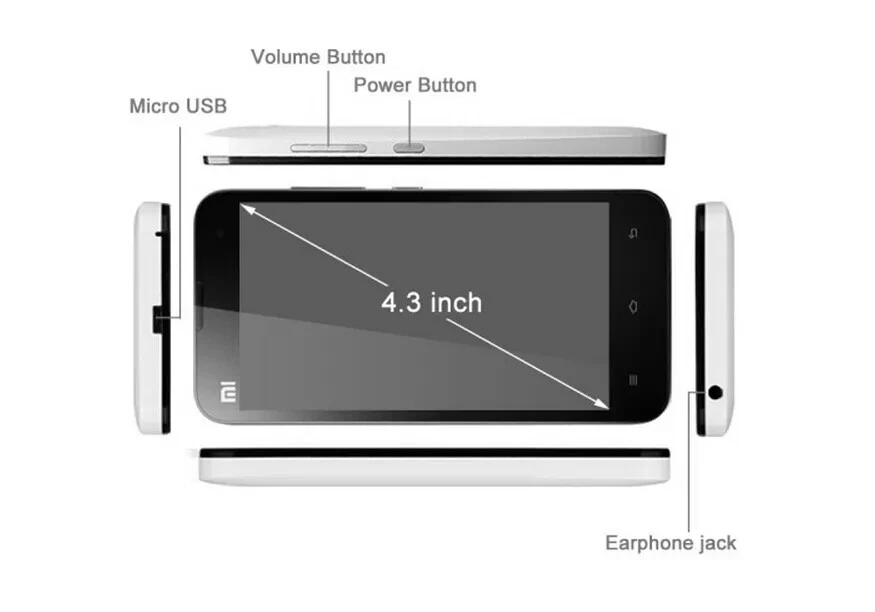 Xiaomi Mi2s 16GB/32GB ROM 4.3'' Screen Android Original 8MP/13MP Camera 3G Wifi - Image 3 of 4