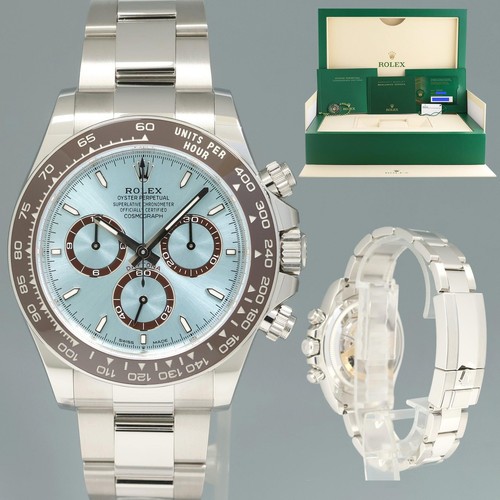 2024 NEW PAPERS Rolex Daytona 126506 Platinum Glacier Blue Ceramic Bezel Watch