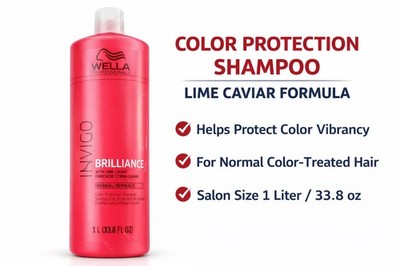 Wella Invigo Brilliance Color Protection Shampoo 33.8oz Normal Hair Lime Caviar