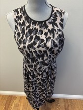 Ann Taylor LOFT Sleeveless Sheath Dress Gray/Mauve, Black & Slate Size 6