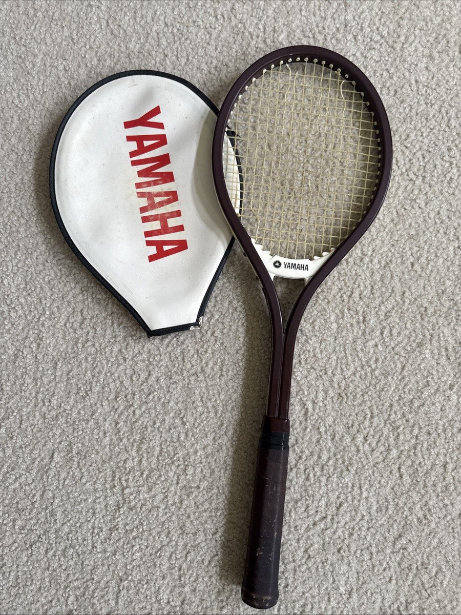 Vintage Yamaha YFG 30 XL Fiberglass Tennis Racket & Cover Broken