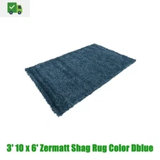 "3' 10 x 6' Zermatt Shag Rug Color Dblue "