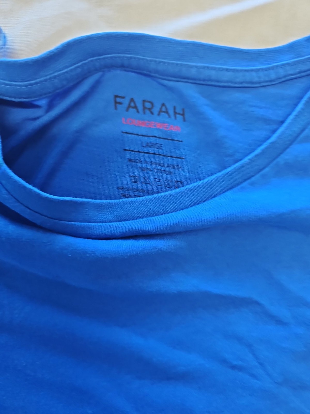 Farah Loungewear Men's Blue Cotton T-Shirt F546 image 2