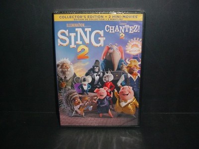 (EV474) NEW FS DVD  Illumination presents SING 2 Collector's Ed. + 2 Mini Movies