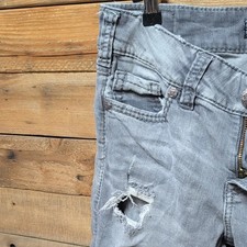 Silver Jeans Light Gray Distressed Skinny Jeans Cute Cheap Size 2 / 4
