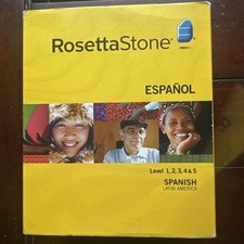 ROSETTA STONE Espanol SPANISH Latin America Level 1 2 3 4 5 Complete Set