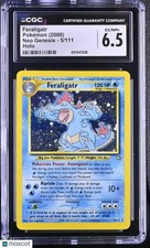 2000 Pokemon Neo Genesis Unlimited Holofoil Feraligatr 5/111 CGC 6.5
