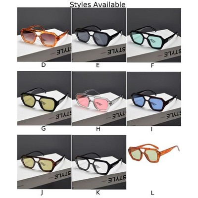Dual Bridge Vintage Sonnenbrille polarisiert Unisex leicht für den aktiven Gebrauch