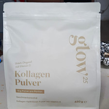 Glow25 Kollagen Pulver mit Vitamin C, geschmacksneutral/neutral, 450 g