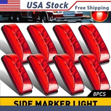 8x 3LED Side Marker Lights Red Clearance Light Truck Trailer RV 12V Waterproof X