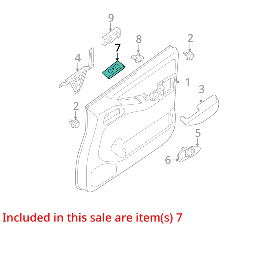 Interruptor de ventana eléctrica para pasajeros marrón OE 80960ea100 para Nissan Frontier 2005-2007 Foto 4 de 4