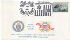 FD di Iss. US Coast Guard 225th non ufficiale pmk Keyport WA 2015 Sc. 5008 MhCachet