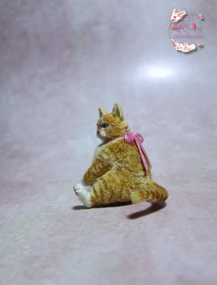 OOAK dollhouse miniature 1:12 Handmade 100% Puss in boots Cat by JMDSminiatures - Image 2 of 4