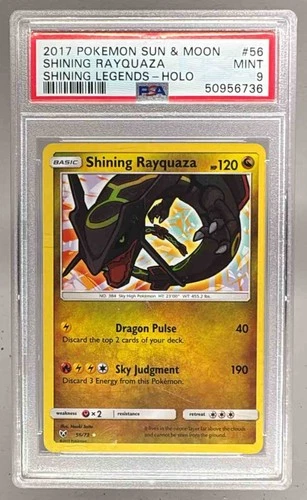 2017 Pokemon Sun Moon Shining Legends 56 Shining Rayquaza PSA 9 50956736
