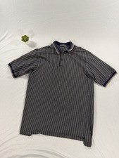 Vintage Arnold Palmer Polo Shirt Striped Navy Size L Golf Sport