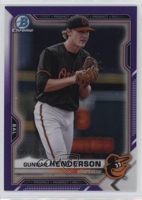 2021 Bowman Chrome Prospects Purple Refractor /250 Gunnar Henderson #BCP-49 1v1