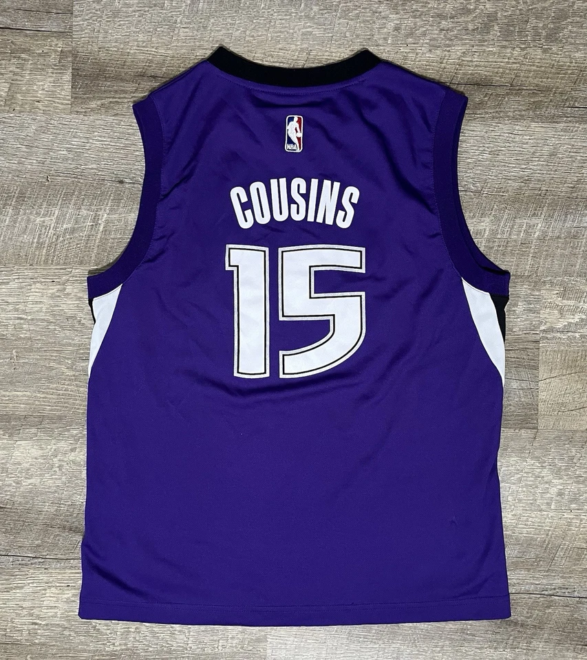 Camiseta Adidas Demarcus Cousins Sacramento Kings para hombre L púrpura 2014 Foto 4 de 4
