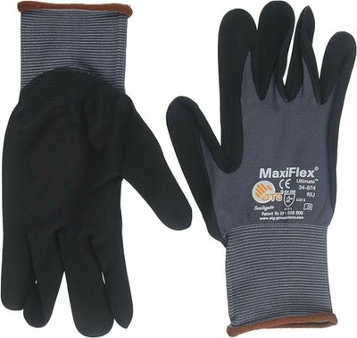 PIP ATG MaxiFlex 34-874 Grey/Black Large Nylon Full Fingered General Purpose...