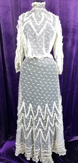 Antique 1900 Netting Summer Dress Edwardian