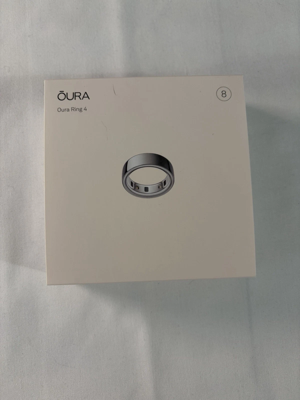 NEW/Sealed Oura Ring 4 Smart Ring Size 8 Activity Tracker Brushed Silver