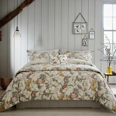 Morris & Co Leicester Doppel-Bettwäscheset, grau