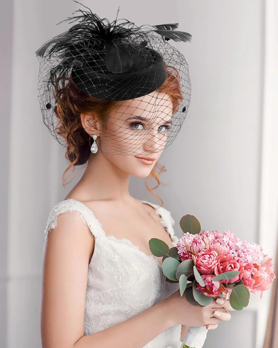 9786 Vintage 1920s Wool Felt Flower Fascinator Pillbox Hat British Wedding Z&X Vintage 1920s Wool Felt Flower Fascinator Pillbox Hat  main image 4