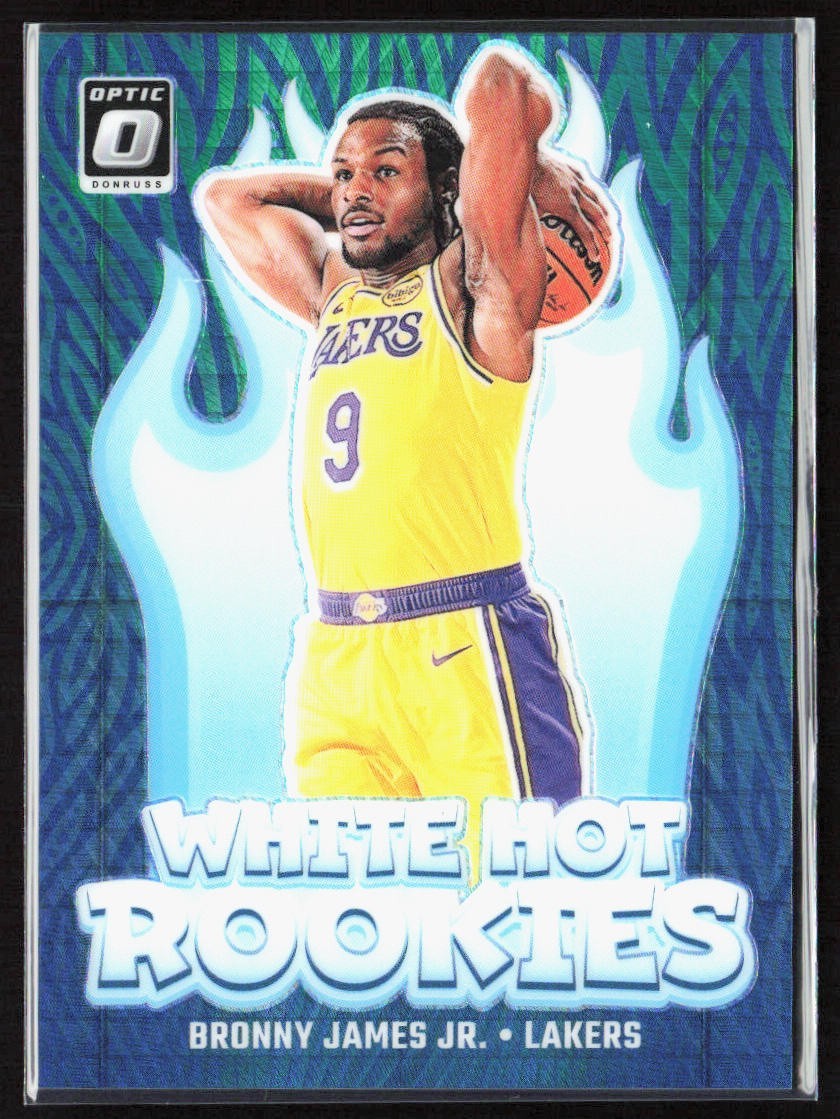 2024-25 Panini Optic Bronny James Hyper Green Prizm White Hot Rookies /249 RC