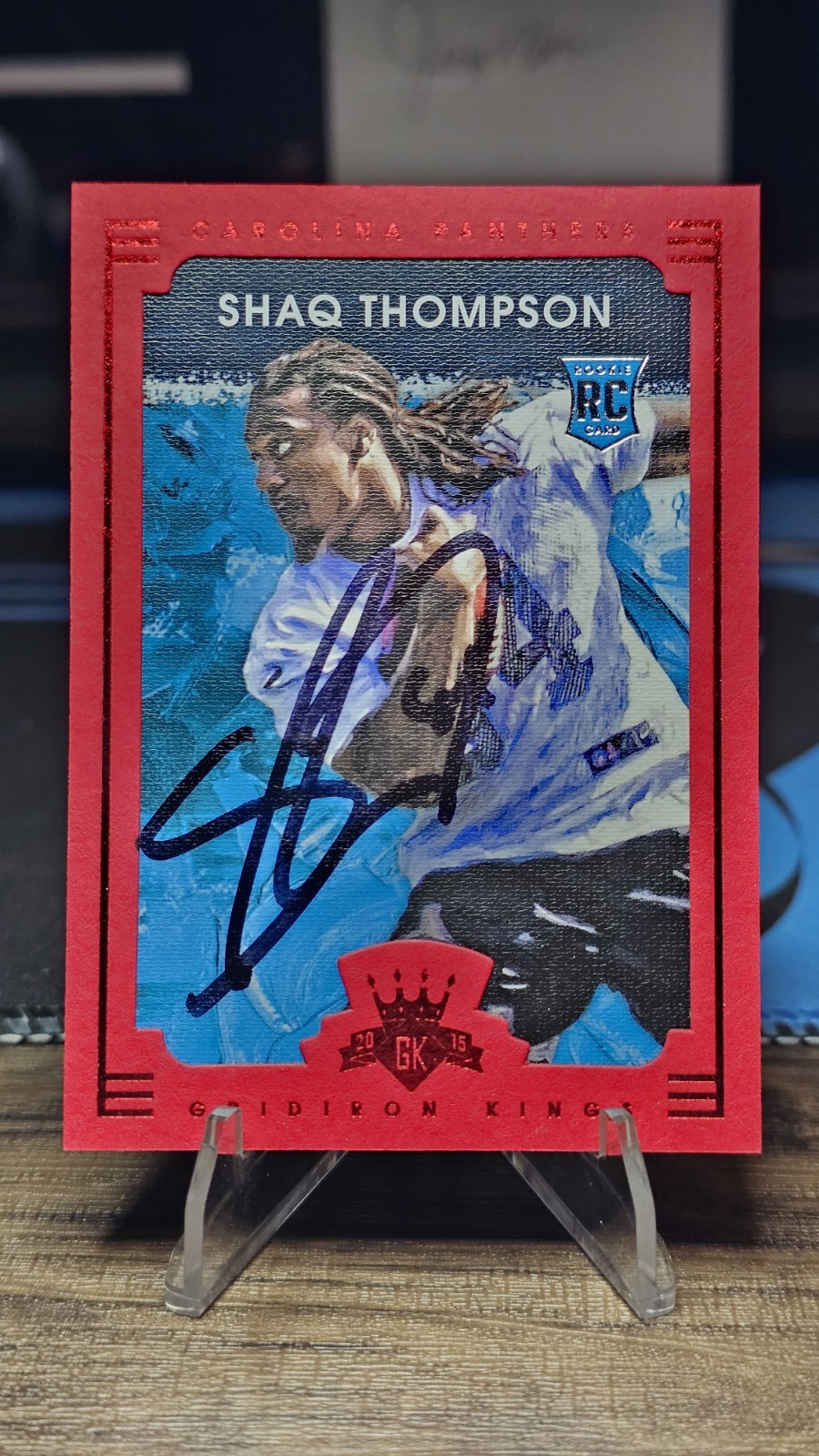 2015 Panini Gridiron Kings Rookies Shaq Thompson IP Auto #146 Red Frame RC 🔥🔥