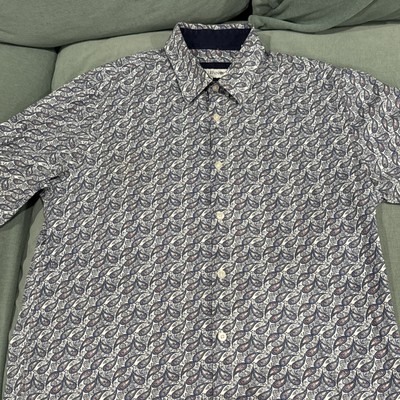 Men's John Lennon Design Long Sleeve Button Down Dress Shirt Med 