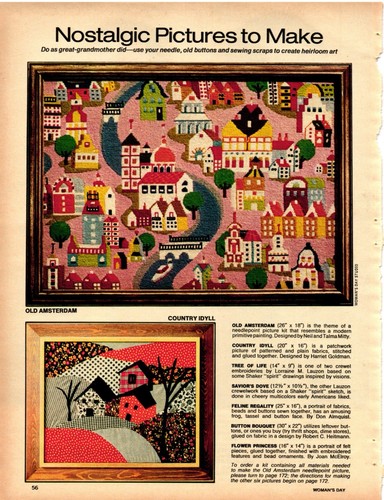 De colección Nuevo Amsterdam Punta de Aguja Colorido Años 70 Decoración Retro Arte Popular Ecléctico - Imagen 22 de 22