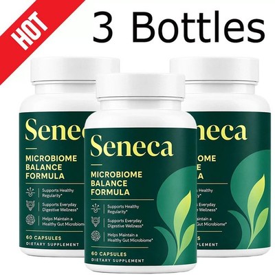 3X Seneca Advanced Gut Health,Microbiome Balance Formula, 60 Capsules Supplement