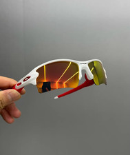 Oakley Flak 2.0 Lightweight POLARIZED Sunglasses White Frames Prizm Red Lens