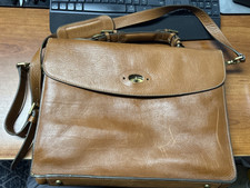 GENUINE MULBERRY ANTHONY LARGE OAK BROWN LEATHER CROSSBODY MESSENGER BAG
