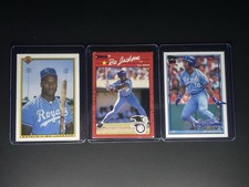 BO JACKSON 3-Card Lot - 90' Bowman #378, 90' Donruss #650, 91' Topps KC ROYALS
