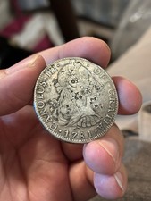 1781 Mo FF Mexico 8 Reales Silver Coin Chopmarked