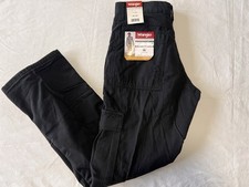 Wrangler Fleece Lined Cargo Pants Men's Sizes Black Warm Comfortable W30-42 New