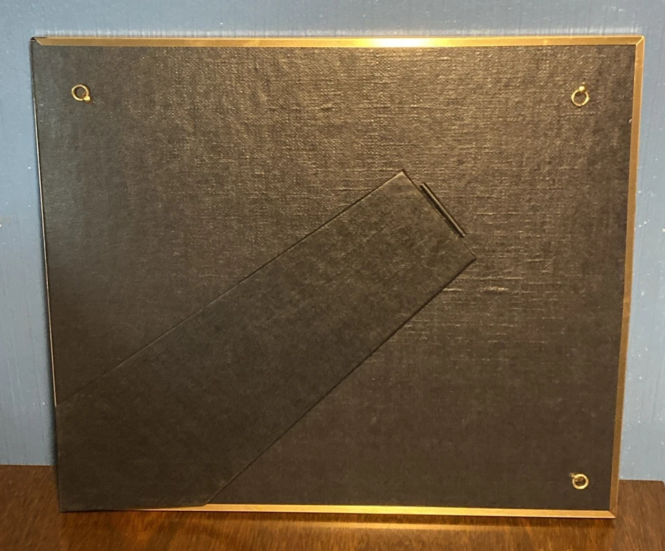 VINTAGE 80s BURNES of BOSTON 9 Photo 11x13 THE MINI COLLAGE Picture Frame Brass - Image 2 of 4