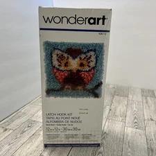 WONDERART LATCH HOOK KIT BEGINNER TO INTERMEDIATE 12 BY 12 INCHES