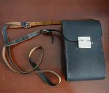 Vintage Leather Camera Carry Case - working lock