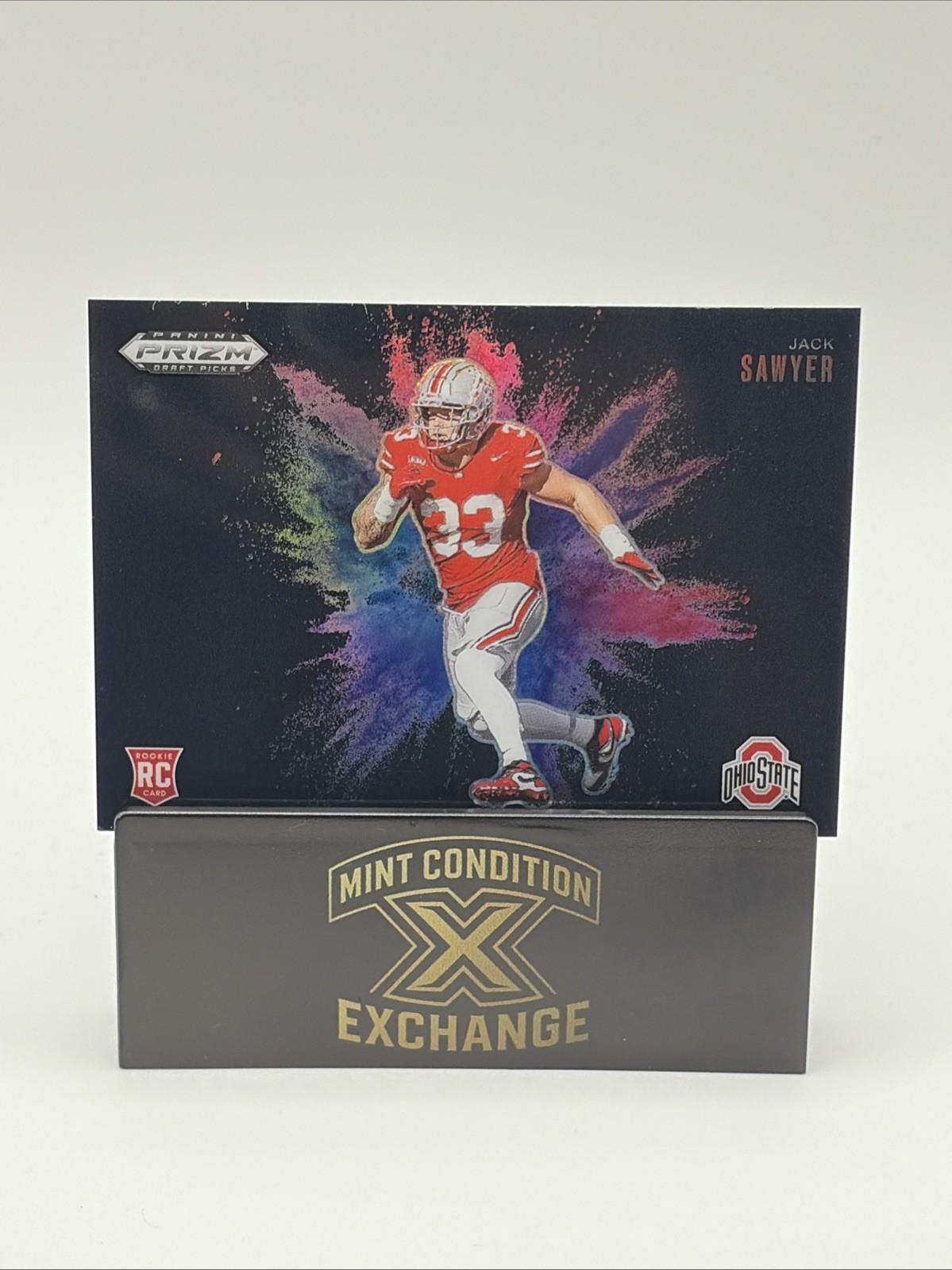 💥2025 Prizm Draft Picks Jack Sawyer RC Black Colorblast #33 Ohio State Buckeyes