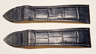 OEM Cartier Black Leather Watch Strap 25/20mm 114+114mm KD2G2Y52