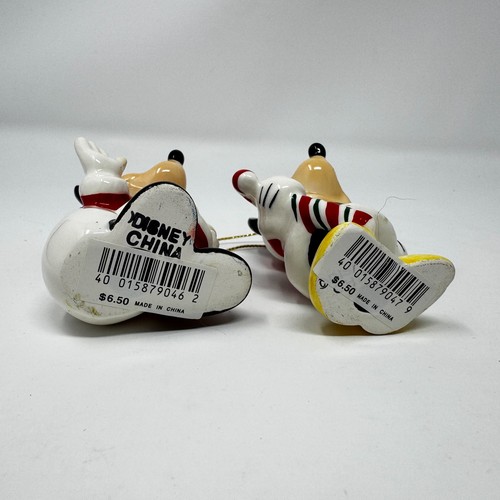 Vintage Mickey & Minnie Santa & Mrs. Santa Disney Ceramic Ornaments Hand Painted - Picture 7 of 7